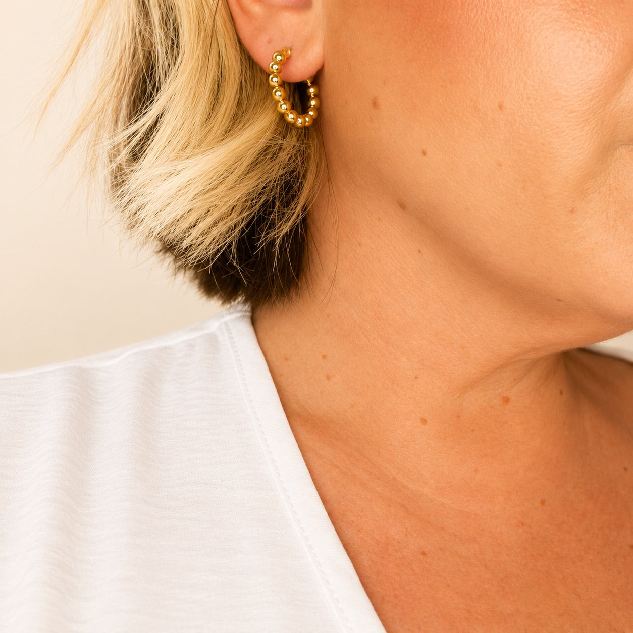 Golden Glow Hoop Earrings