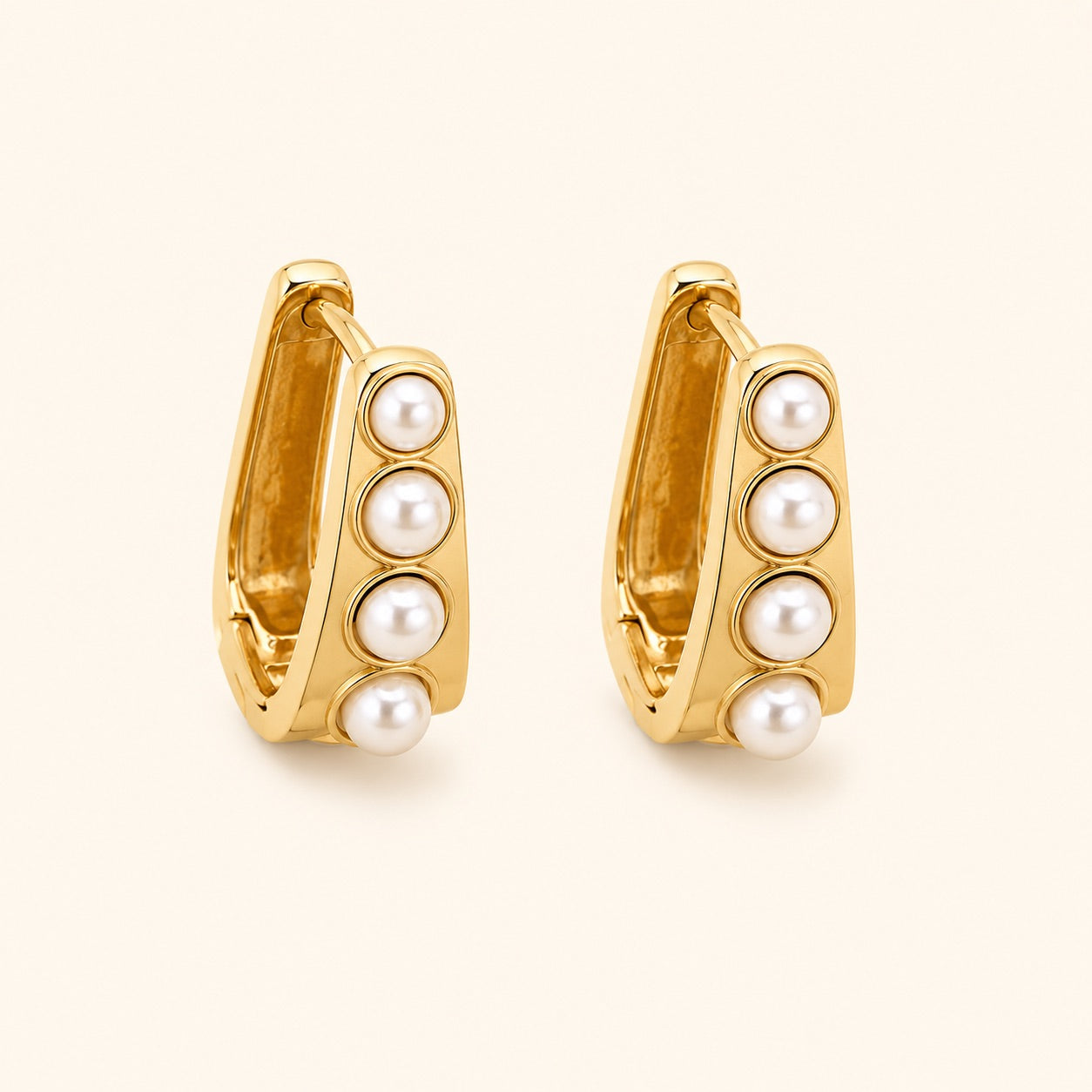 Pearl Bloom Hoop Earrings