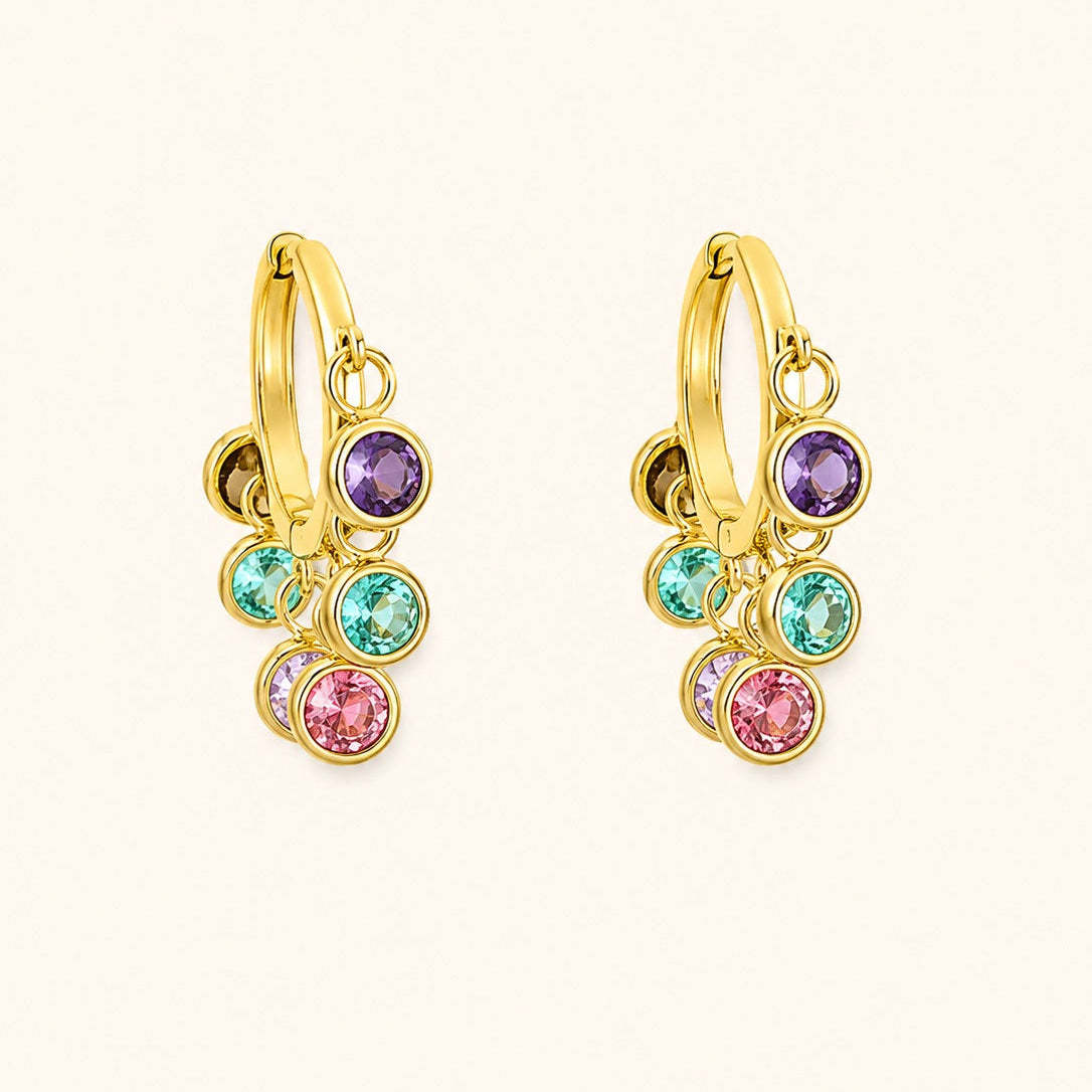 Kaleidoscope Huggie Earrings