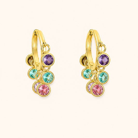 Kaleidoscope Huggie Earrings