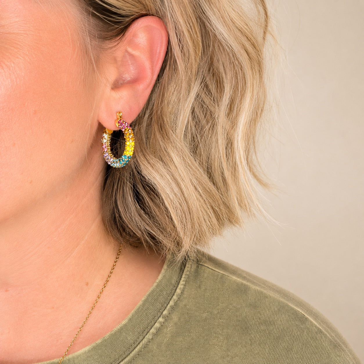 Electric Pop Hoop Earrings
