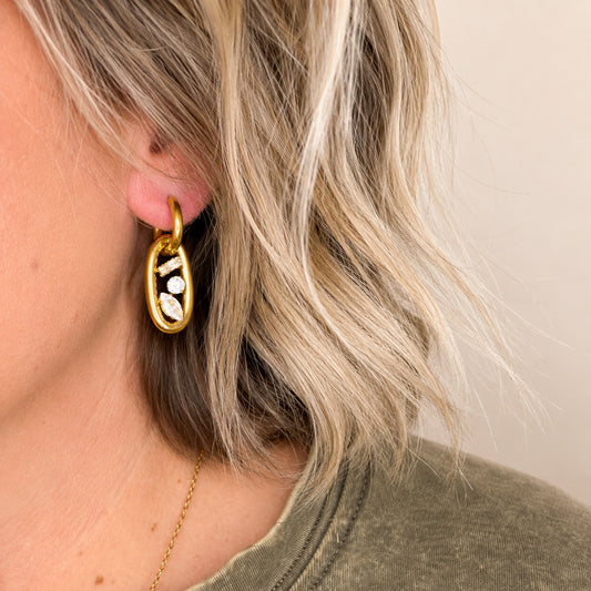 Modern Muse Huggie Earrings