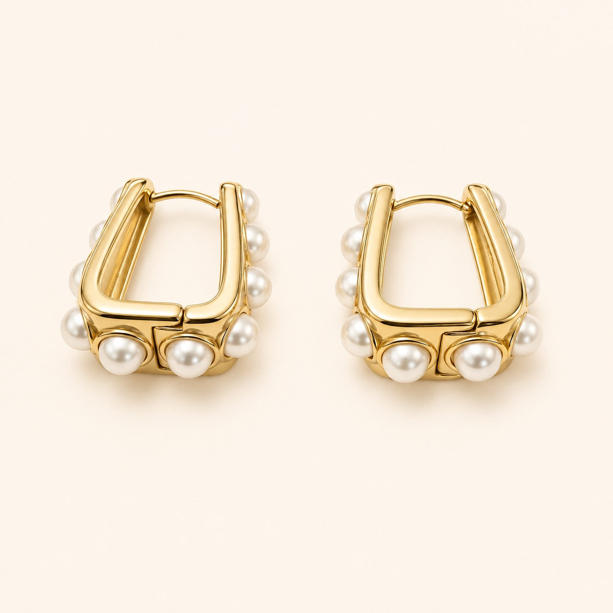 Pearl Bloom Hoop Earrings