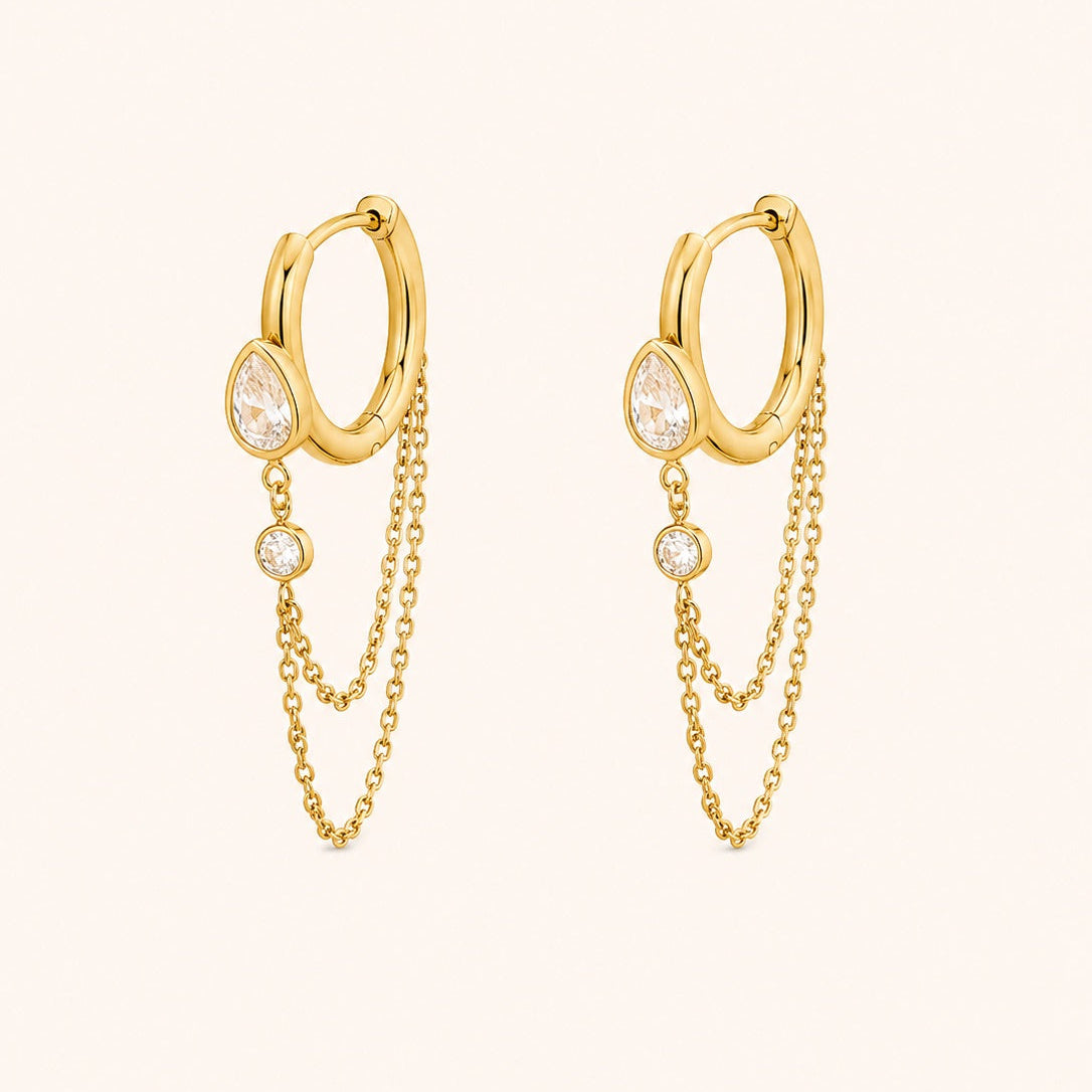 Linked Up Huggie Earrings
