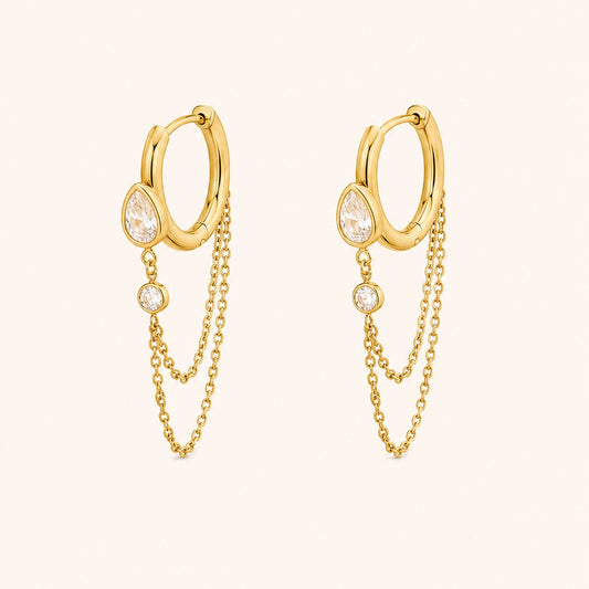 Linked Up Huggie Earrings