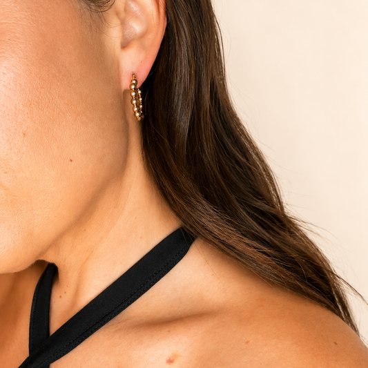 Golden Glow Hoop Earrings