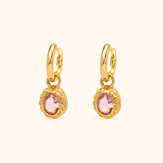 Rosé Huggie Earrings